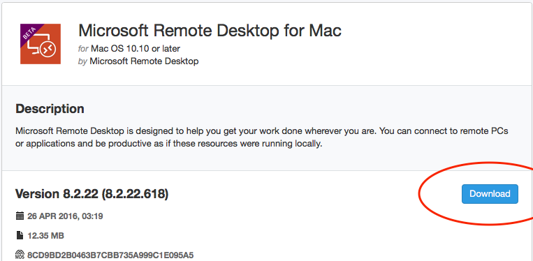 Microsoft Remote Desktop Beta